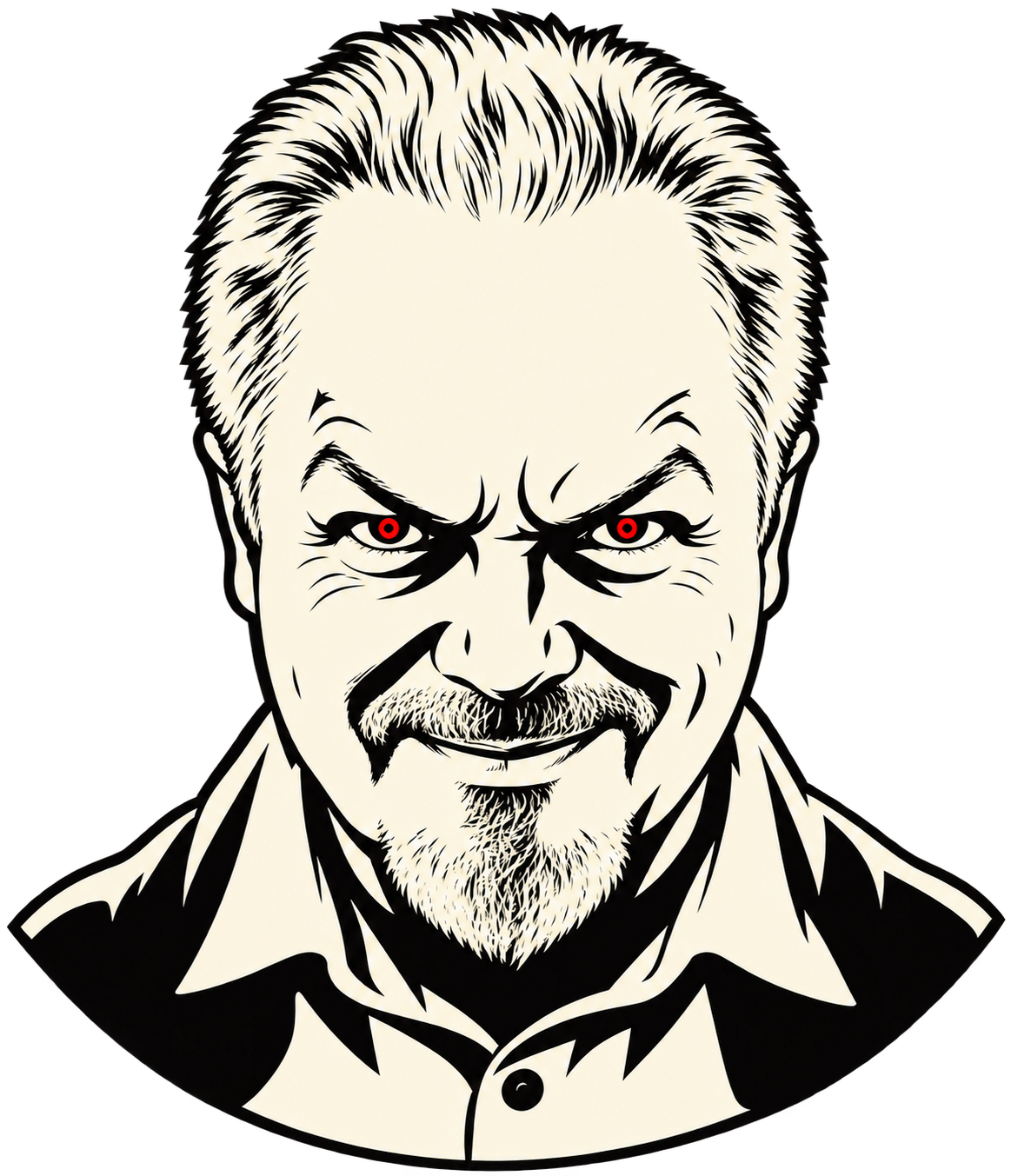 Stylised demonic portrait
